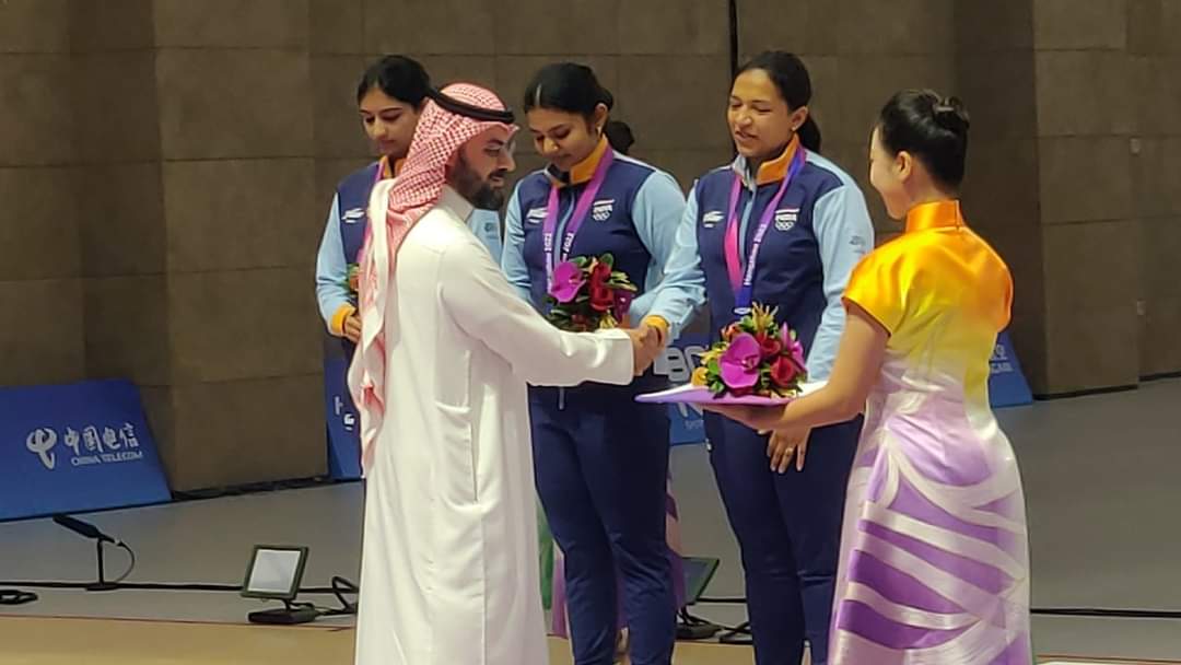 Gold, Silver and Bronze for India in shooting Event at Hangzhou Asian Games