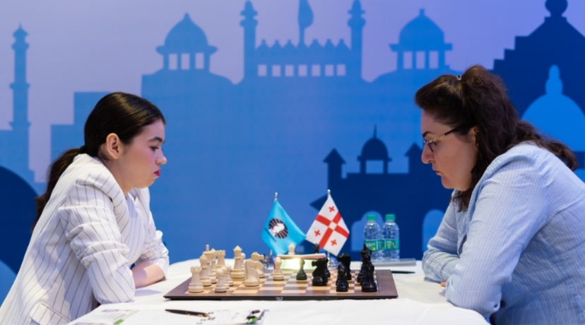 Assaubayeva claims victory over local star Vaishali in the first game; remaining three games ended in a draw