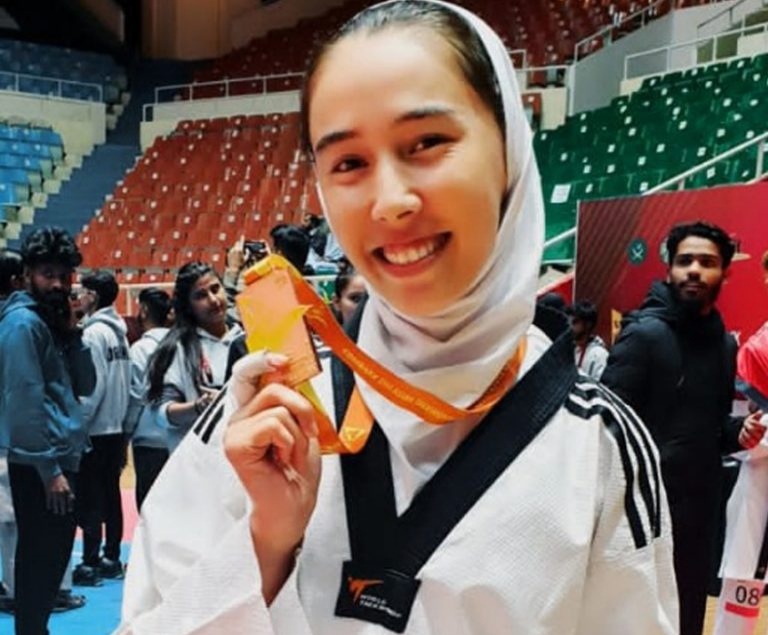 Afghani Taekwondo player dedicates her medal to Herat earthquake victims