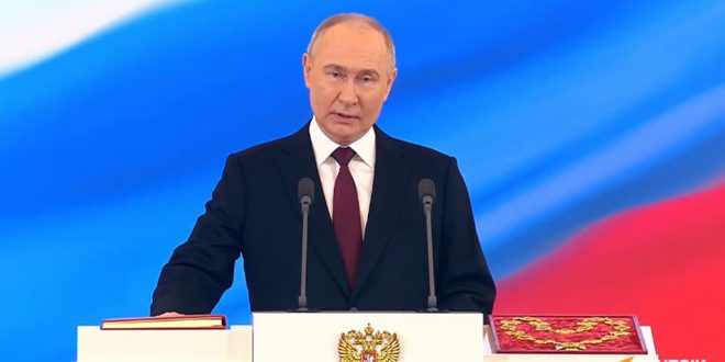 Russian President takes constitutional oath for a new presidential term