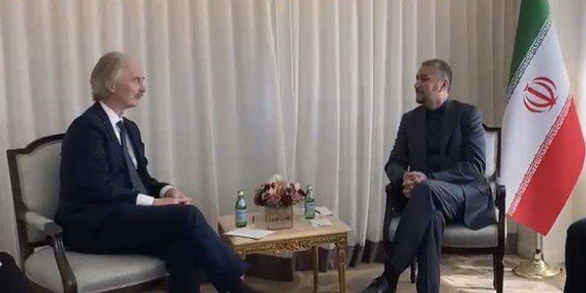 Abdollahian, Pedersen discuss the latest developments in Syria
