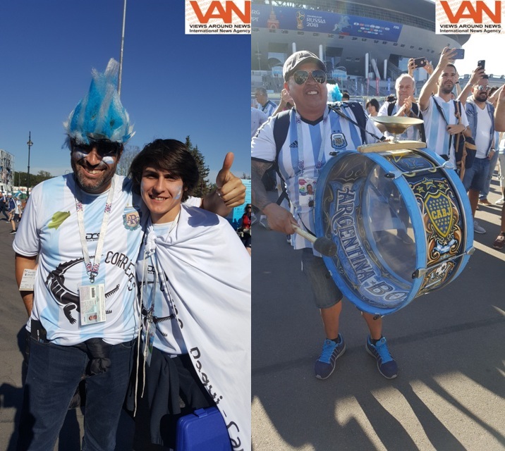 Argentina's supporters in FIFA World Cup 2018
