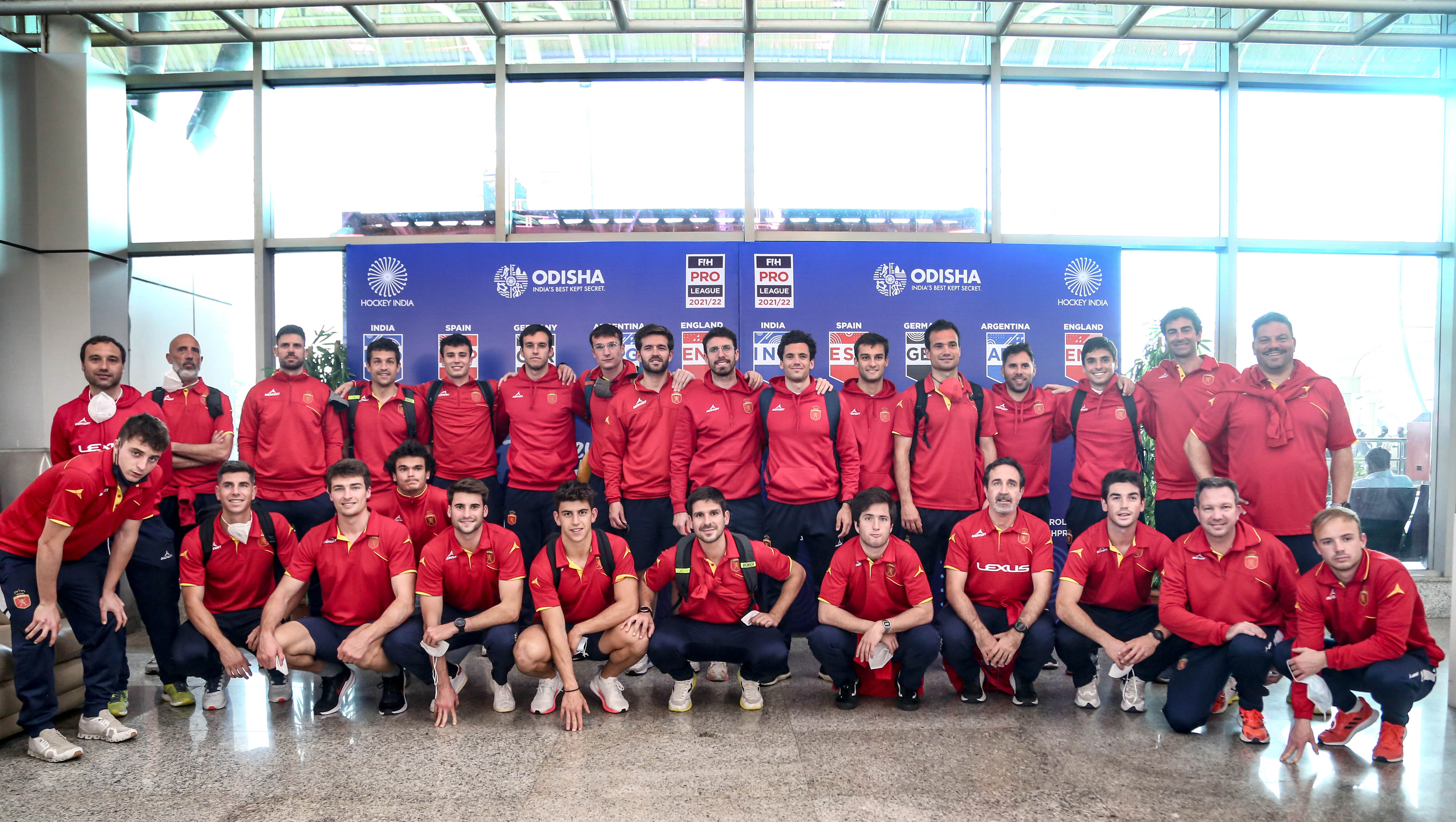 Spanish Men's Team arrived at Bhubaneswar for FIH 