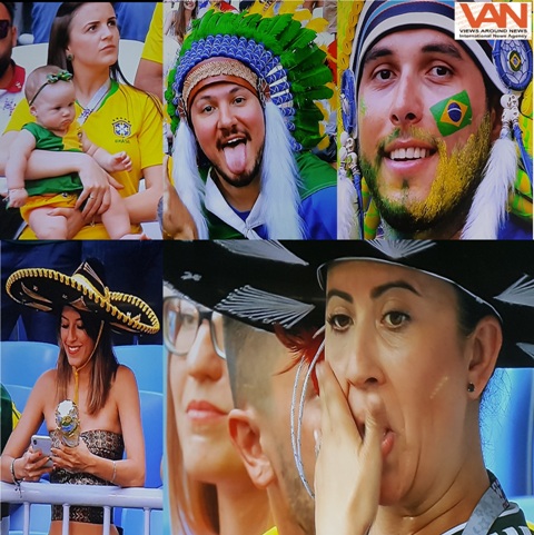 Fans fever during Brazil vs Mexico match