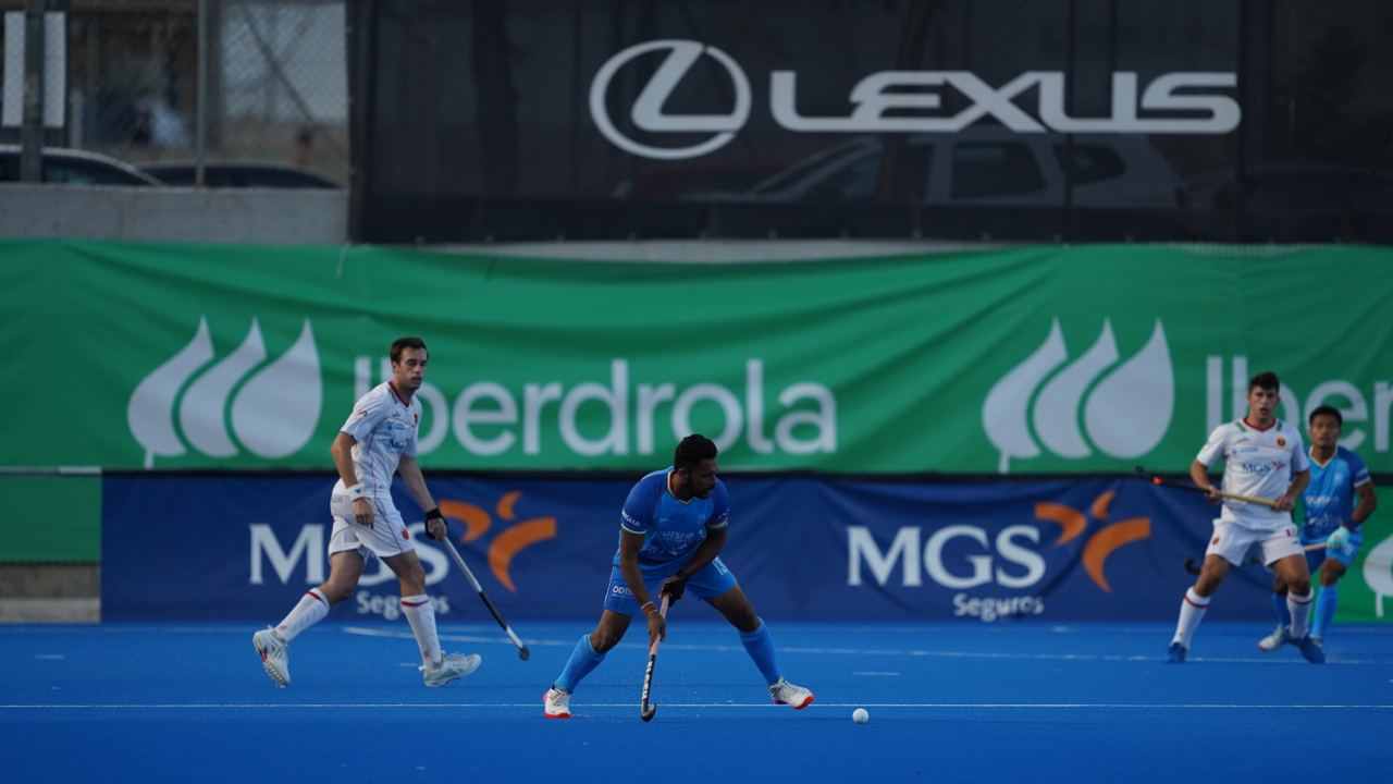 Indian Men’s Hockey Team go down 1-2 to Spain in a closely-fought game at the 100th Anniversary Spanish Hockey Federation - International Tournament