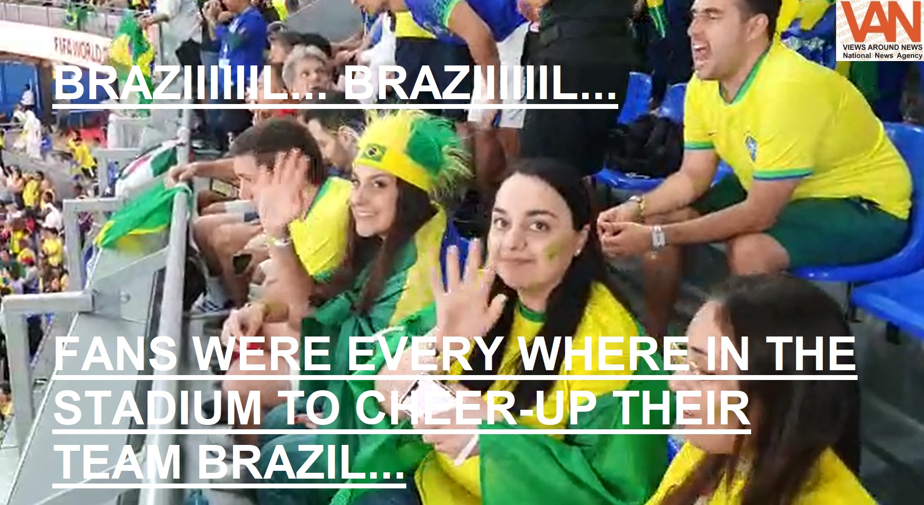 Brazilian fans were enjoying every where in the st
