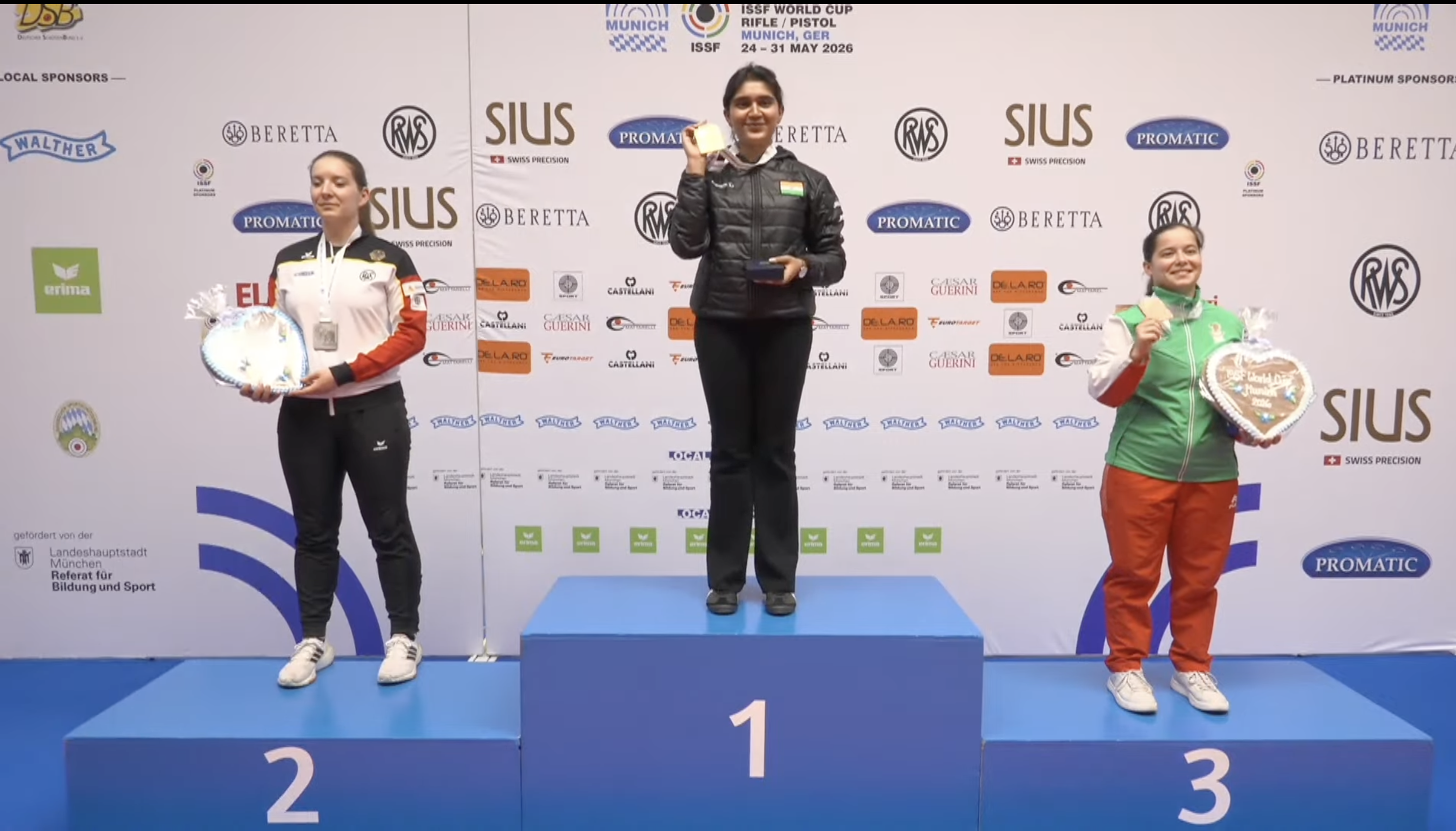 Esha Singh bosses Munich’s Olympic Shooting range with gold and world record
