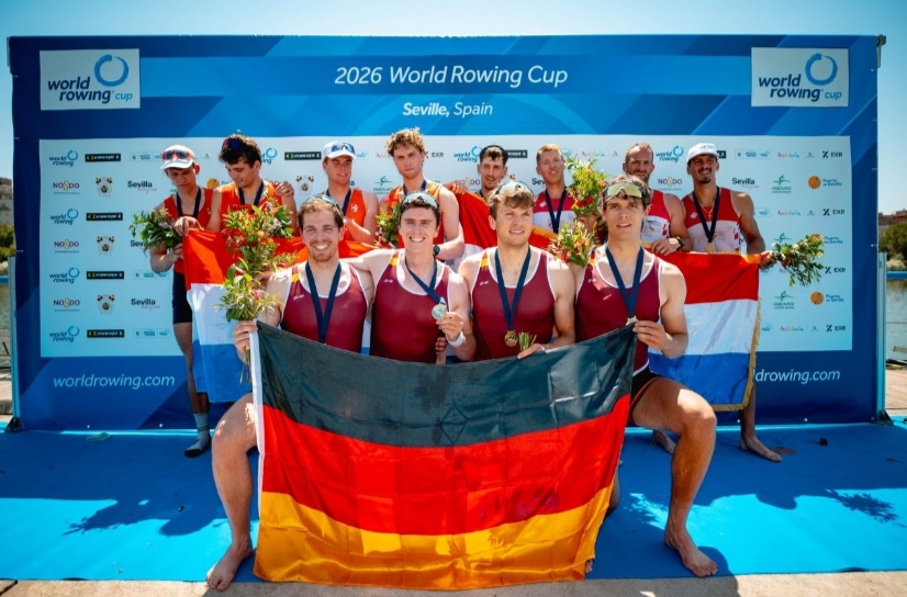 Germany top medal table, Netherlands lead standings at 2026 World Rowing Cup I