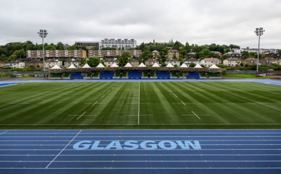 World class new athletics track laid and ready for Glasgow 2026 Commonwealth Games action at Scotstoun Stadium