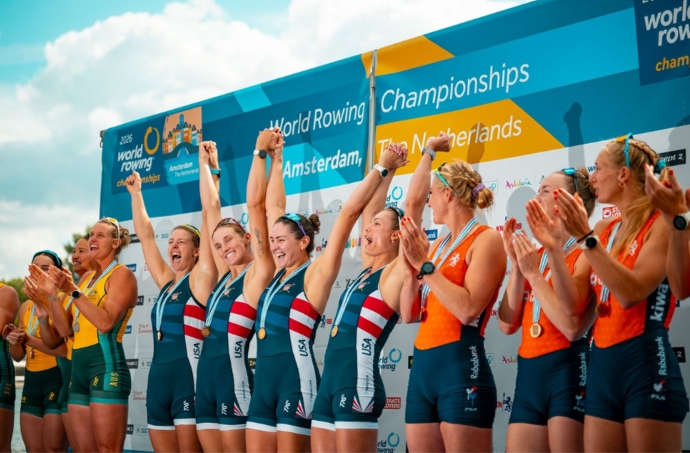 USA Women’s Fours sets World Best Time as six titles are decided on the penultimate day of the 2026 World Rowing Championships