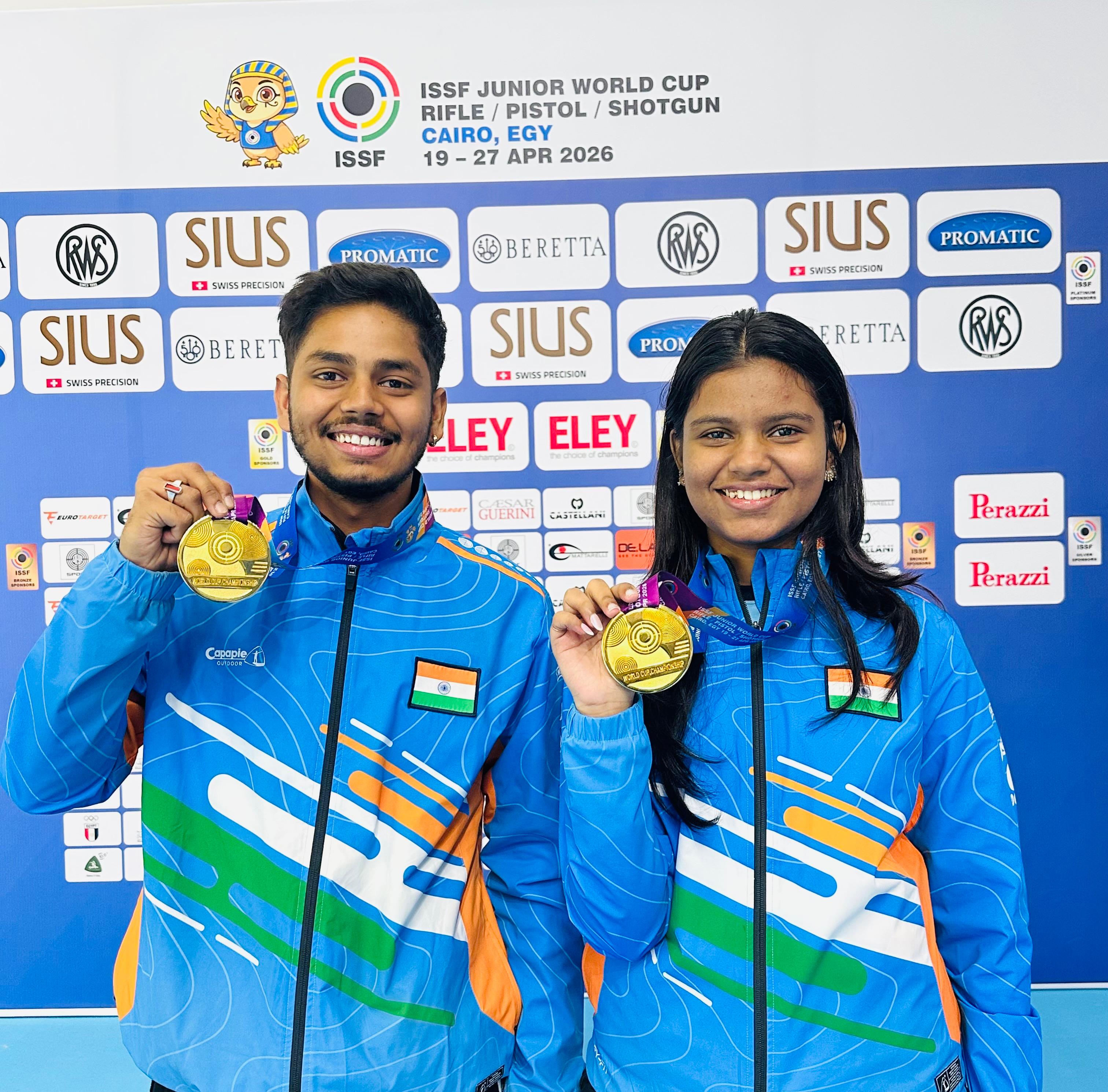 Shambhavi, Divyanshu, clinch mixed team air rifle gold with junior world record score