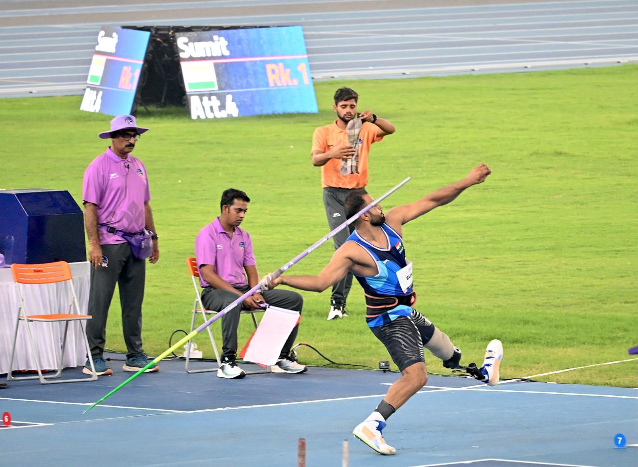 Relentless Sumit chases down history, India rises to fourth spot on medals tally