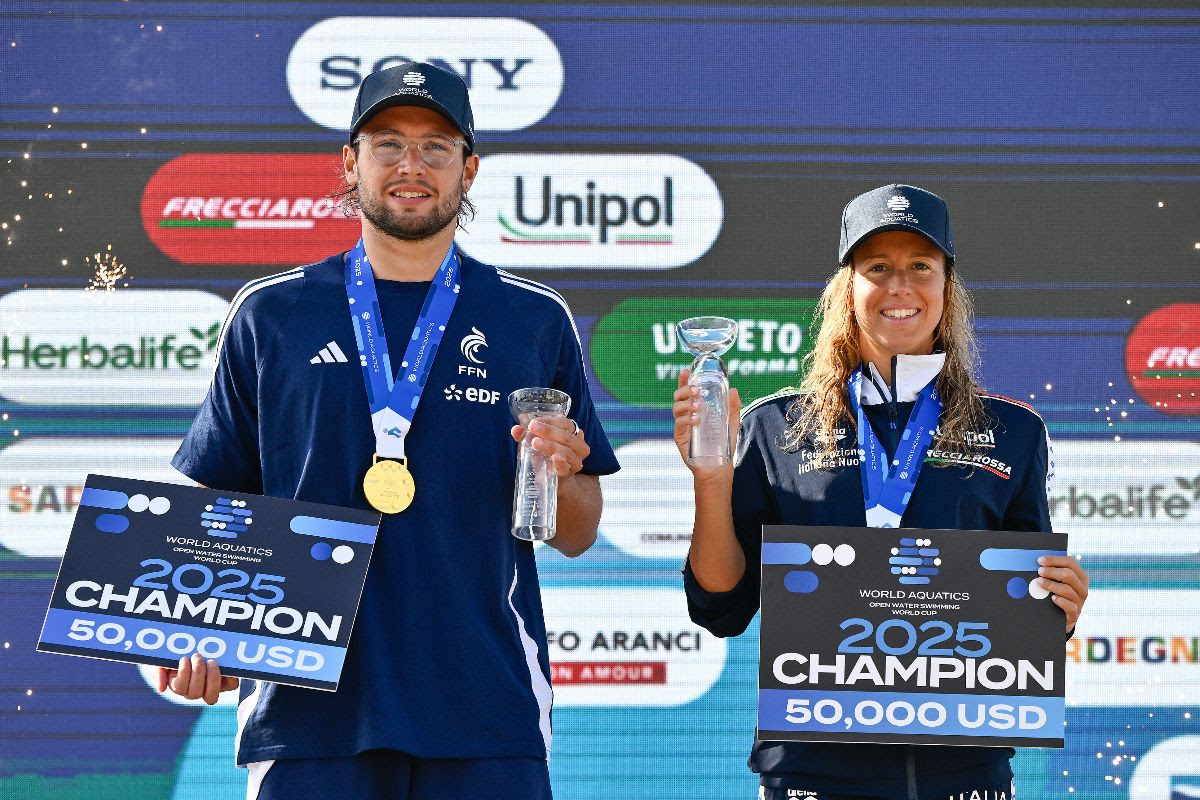 David Betlehem, Ginevra Taddeucci and Moesha Johnson Shine in Sardinia as Logan Fontaine and Taddeucci Claim Overall Open Water Swimming World Cup Titles