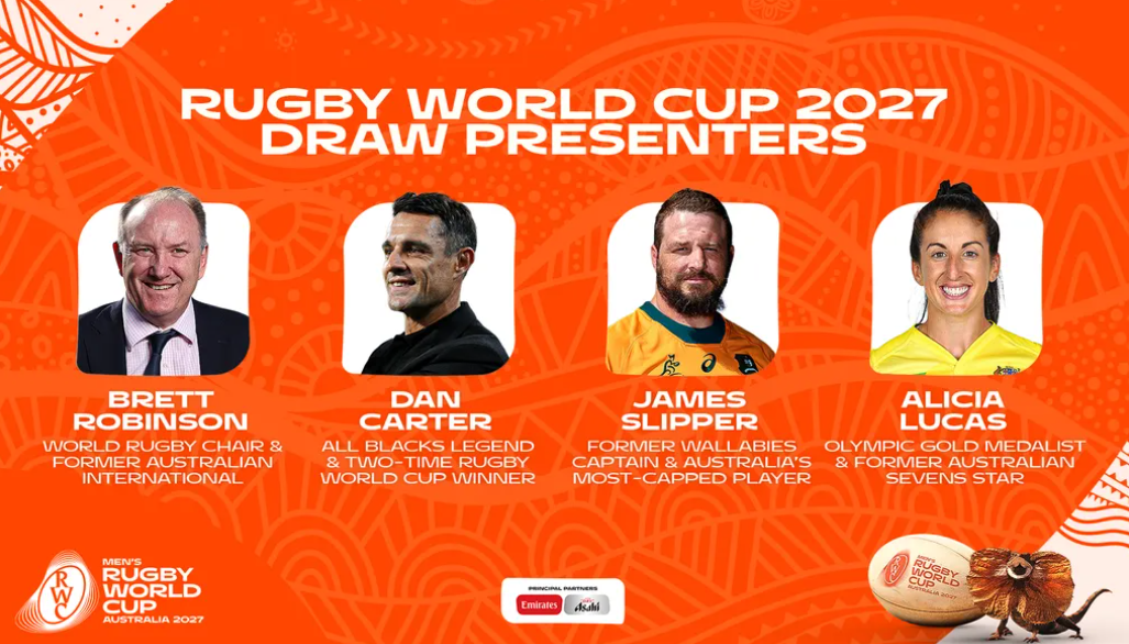 Rugby icons announced to lead Men’s Rugby World Cup 2027 Draw