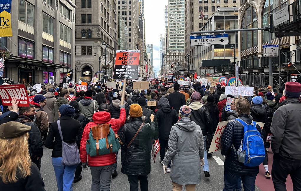 Thousands of New Yorkers protest against Trump administration’s policies