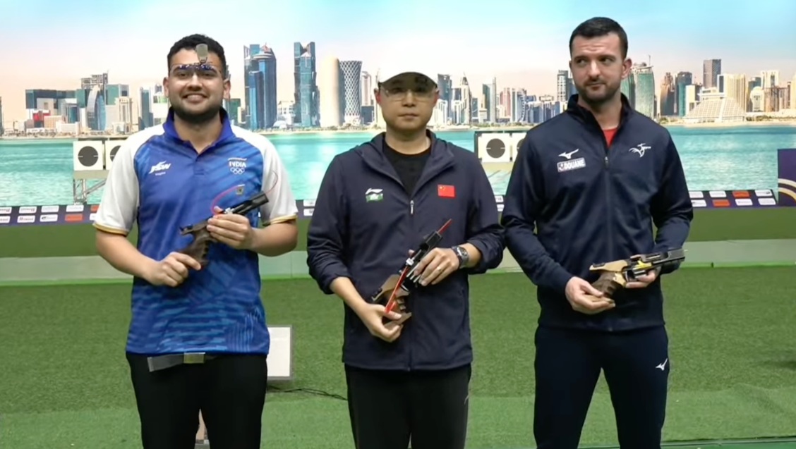 Anish wins silver in rapid-fire pistol, his second world cup final medal