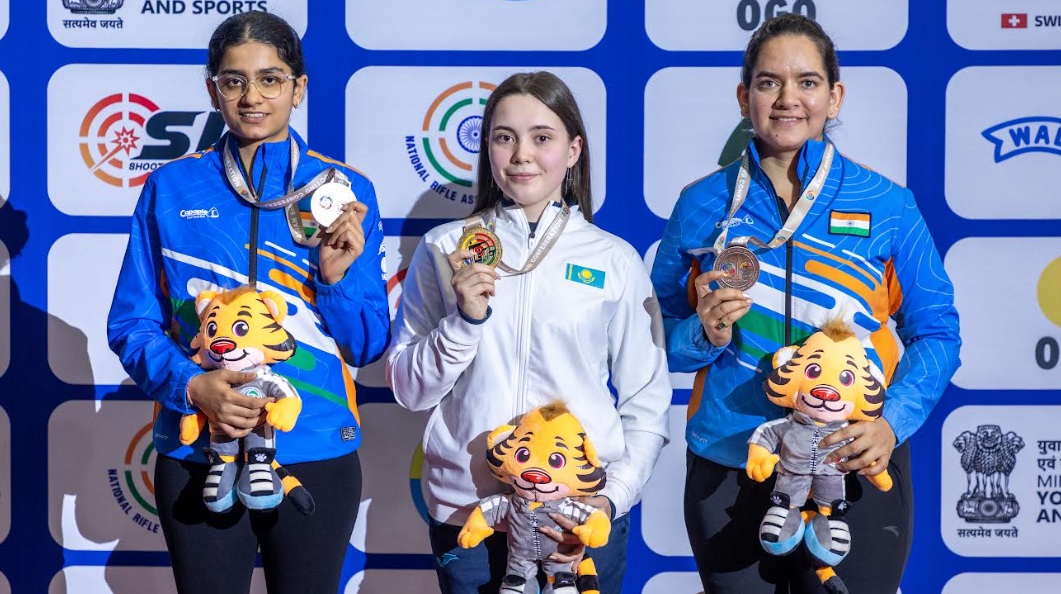 India picks up two more golds as Sofiya Shulzhenko of Kazakhstan sets world record enroute women’s 3P win