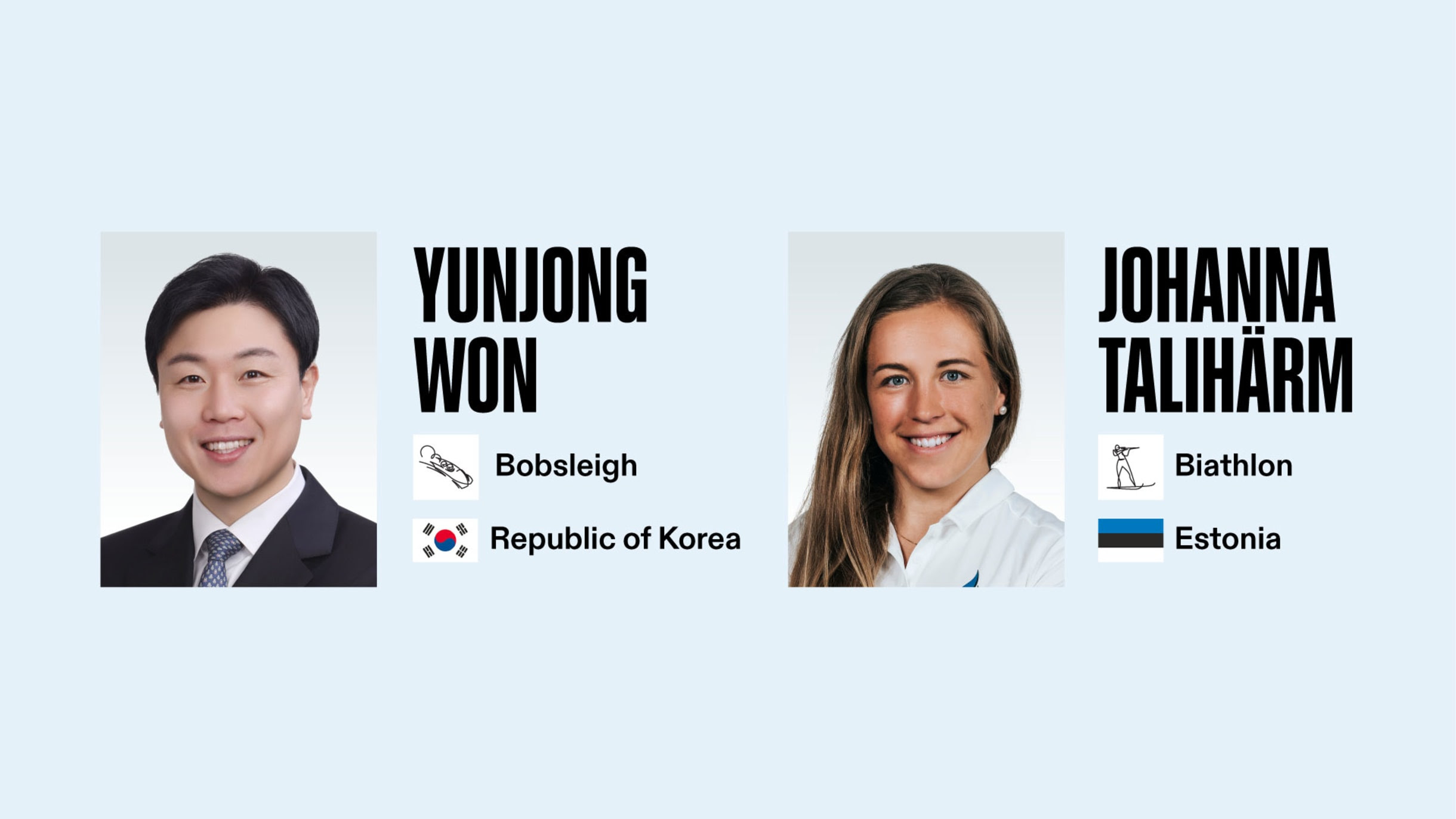 Milano Cortina 2026 Olympians elect Yunjong Won and Johanna Talihärm as new members to IOC Athletes’ Commission