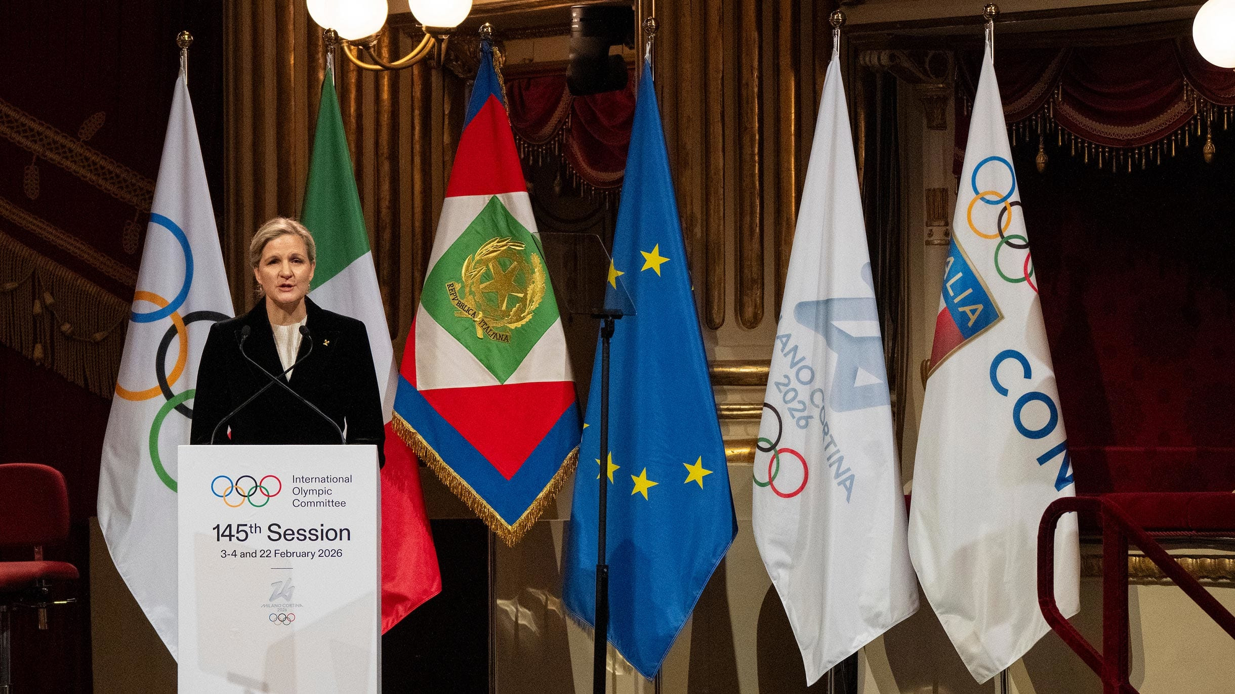 “There is a vibe building in the streets” – IOC President Coventry opens 145th IOC Session ahead of Milano Cortina 2026 Olympic Winter Games