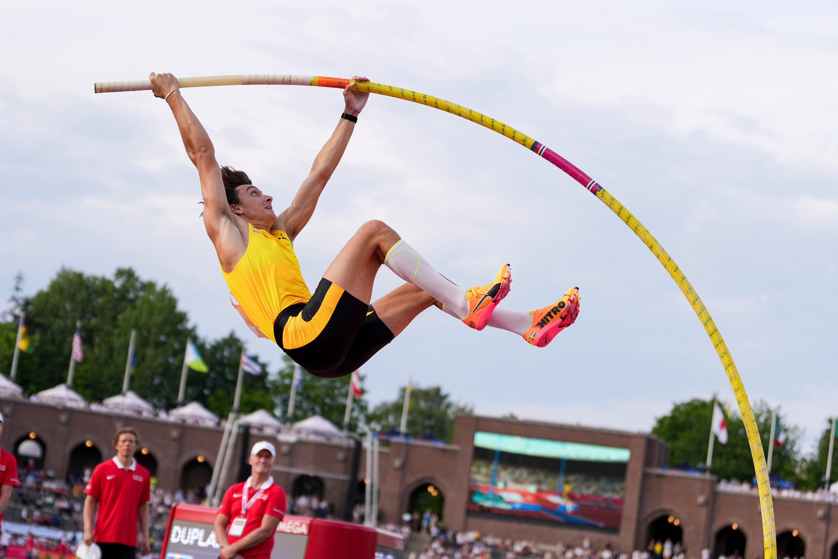 Duplantis breaks world pole vault record with 6.28m in Stockholm