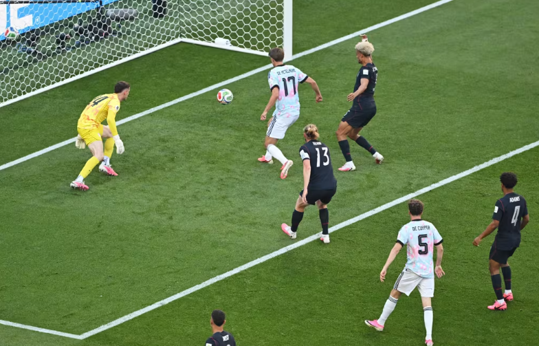 Charles De Ketelaere's first-half double helped send the Red Devils through to the quarter-finals at the expense of co-hosts USA